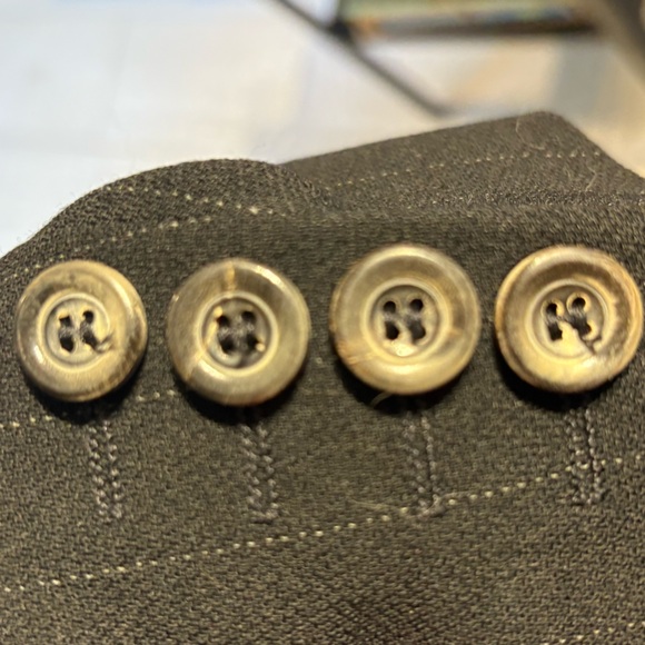 Rene Lezard women’s blazer one button wool pinstripe black size 40 - 8/10 - Picture 3 of 5